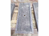 Natuursteen marmer black wastafel 100x46 cm - afbeelding 2 van  2