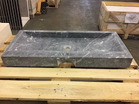 Natuursteen marmer black wastafel 100x46 cm - afbeelding 5 van  6