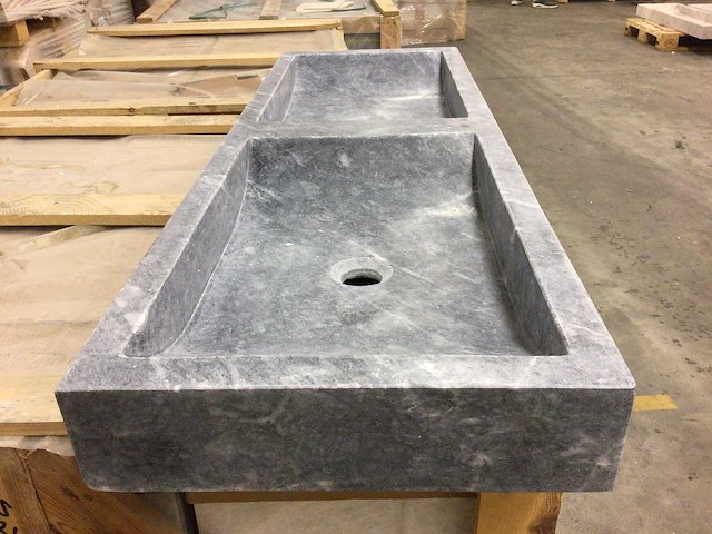 Natuursteen marmer black wastafel 120x40 cm - afbeelding 6 van  6