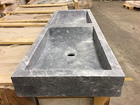 Natuursteen marmer black wastafel 120x40 cm - afbeelding 6 van  6