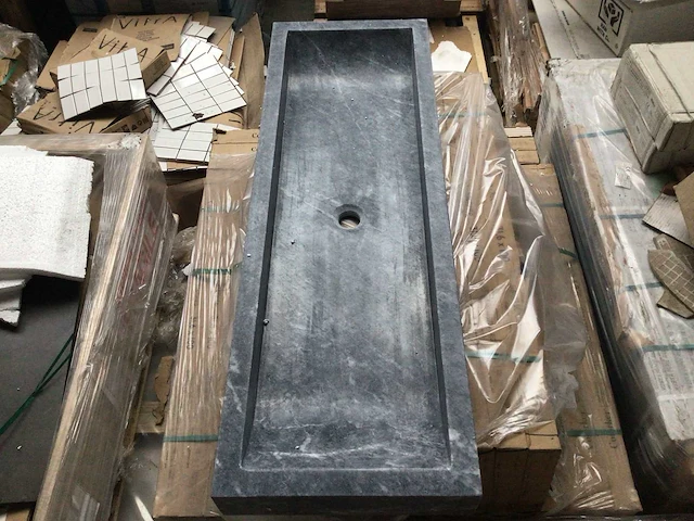 Natuursteen marmer black wastafel 120x40x10 cm - afbeelding 5 van  5