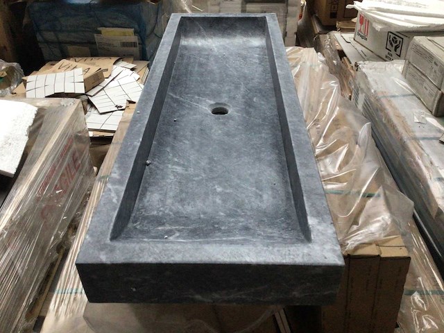 Natuursteen marmer black wastafel 120x40x10 cm - afbeelding 4 van  5