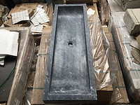 Natuursteen marmer black wastafel 120x40x10 cm - afbeelding 5 van  5