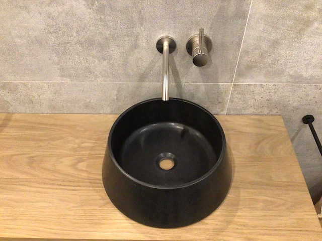 Natuursteen marmer black wastafel 40x15 cm 2 stuks - afbeelding 2 van  5