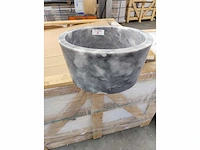 Natuursteen marmer blauw waskom 40x21 cm - afbeelding 2 van  4