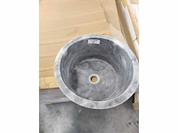 Natuursteen marmer blauw waskom 40x21 cm - afbeelding 3 van  4