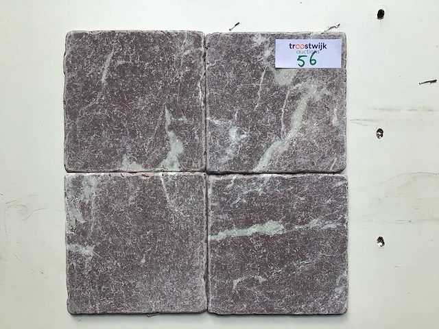 Natuursteen marmer bordeaux 15x15 cm tegels 20 m² - afbeelding 1 van  3
