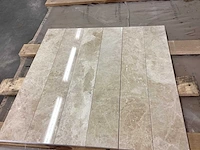 Natuursteen marmer creme gepolijst 10x60 cm tegel 30 m² - afbeelding 4 van  18