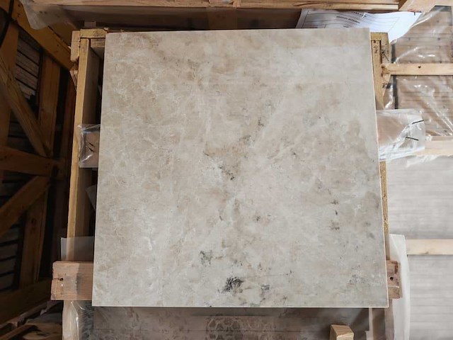 Natuursteen marmer creme gepolijst 60x60x2 cm tegels 48,6 m² - afbeelding 2 van  6