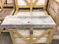 Natuursteen marmer grey wastafel 120x40x10 cm - afbeelding 4 van  6
