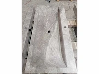 Natuursteen marmer grey wastafel 2 stuks - afbeelding 3 van  3