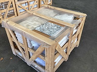 Natuursteen marmer grijs/wit mix mozaïektegel 30,5x30,5 cm 9 m² - afbeelding 7 van  7