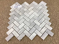 Natuursteen marmer grijs/wit visgraat mozaïektegel 30x30 cm 90 stuks - afbeelding 1 van  7