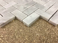 Natuursteen marmer grijs/wit visgraat mozaïektegel 30x30 cm 90 stuks - afbeelding 7 van  7