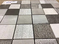 Natuursteen marmer mix kleur 5x5 cm mozaïektegel 30x30 cm 75 stuks - afbeelding 3 van  7