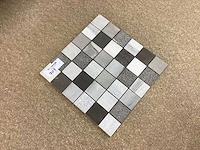 Natuursteen marmer mix kleur 5x5 cm mozaïektegel 30x30 cm 75 stuks - afbeelding 5 van  7