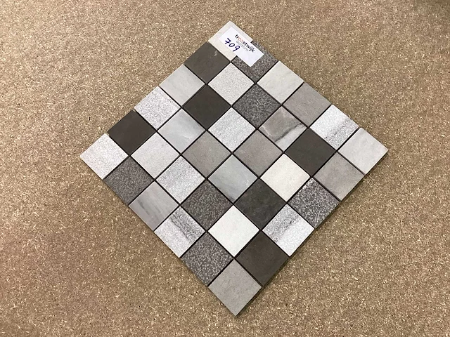 Natuursteen marmer mix kleur 5x5 cm mozaïektegel 30x30 cm 75 stuks - afbeelding 6 van  7