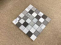 Natuursteen marmer mix kleur 5x5 cm mozaïektegel 30x30 cm 75 stuks - afbeelding 5 van  7