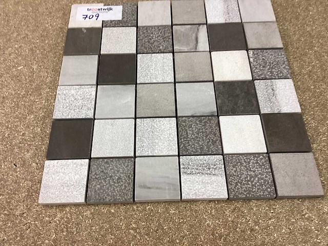Natuursteen marmer mix kleur 5x5 cm mozaïektegel 30x30 cm 75 stuks - afbeelding 2 van  7