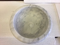 Natuursteen marmer white waskom 40,6x15 cm - afbeelding 2 van  5