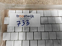 Natuursteen marmer wit 30x30 cm mozaïektegel 150 stuks - afbeelding 3 van  8