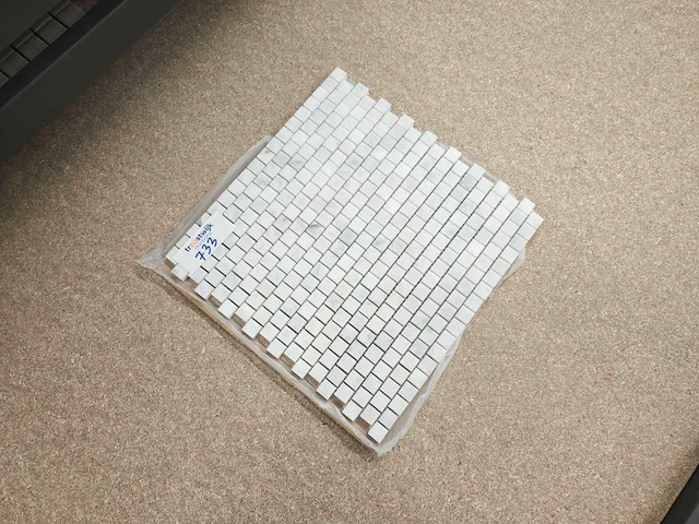 Natuursteen marmer wit 30x30 cm mozaïektegel 150 stuks - afbeelding 5 van  8