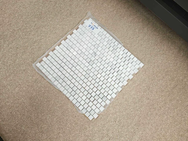 Natuursteen marmer wit 30x30 cm mozaïektegel 150 stuks - afbeelding 6 van  8