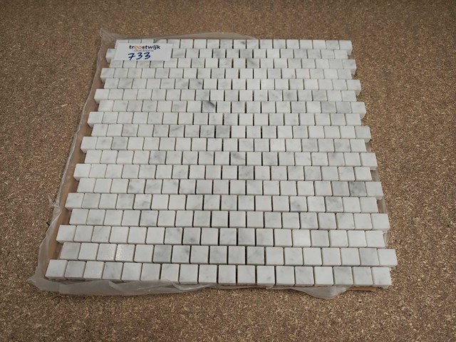 Natuursteen marmer wit 30x30 cm mozaïektegel 9 m² - afbeelding 1 van  8