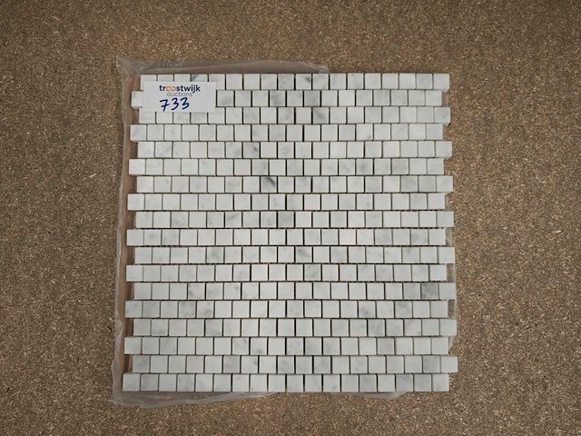 Natuursteen marmer wit 30x30 cm mozaïektegel 9 m² - afbeelding 2 van  8