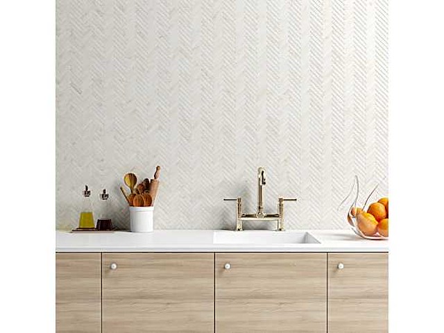 Natuursteen marmer wit calacatta 7,5x30,5 cm tegel 40 m² - afbeelding 2 van  6