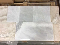 Natuursteen marmer wit gepolijst 30 x vrije banen x 2 cm tegel 64 m² - afbeelding 2 van  7