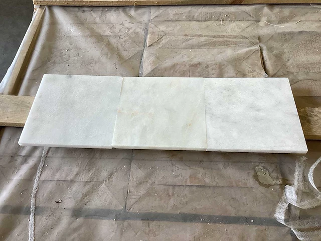 Natuursteen marmer wit honed 20x20x1,2 cm tegel 25 m² - afbeelding 6 van  13