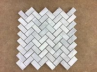Natuursteen marmer wit honed visgraat mozaïektegel 30,8x34 cm 6,8 m² - afbeelding 1 van  3