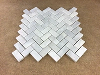Natuursteen marmer wit honed visgraat mozaïektegel 30,8x34 cm 6,8 m² - afbeelding 3 van  3