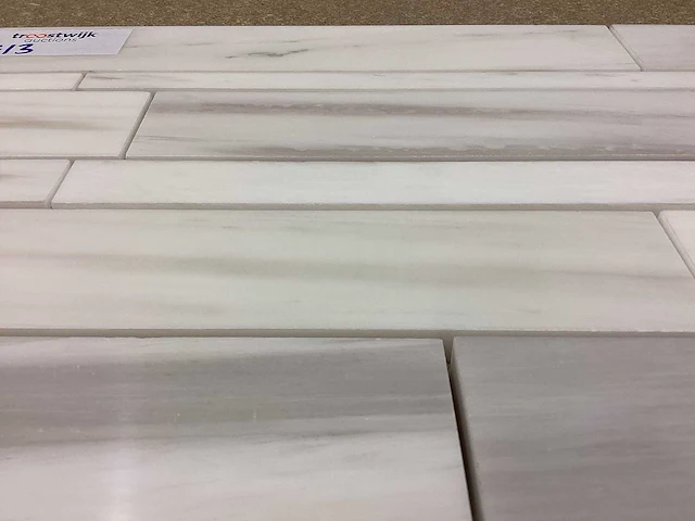 Natuursteen marmer wit mozaïektegel 28x43,5 cm 21 stuks - afbeelding 5 van  8