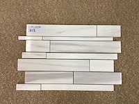 Natuursteen marmer wit mozaïektegel 28x43,5 cm 21 stuks - afbeelding 2 van  8