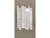 Natuursteen marmer wit mozaïektegel 28x43,5 cm 21 stuks - afbeelding 8 van  8