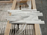 Natuursteen marmer wit wandtegel 15x61x1,2/2 cm 36,8 m² - afbeelding 1 van  6