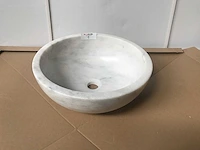 Natuursteen marmer wit waskom 40,6x15 cm