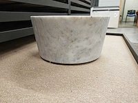 Natuursteen marmer wit waskom 40x21 cm - afbeelding 2 van  4