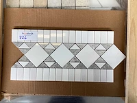 Natuursteen marmer wit/grijs 36x18 cm mozaïektegel 100 stuks - afbeelding 3 van  8