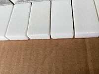 Natuursteen marmer wit/grijs 36x18 cm mozaïektegel 100 stuks - afbeelding 7 van  8