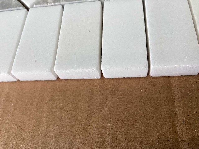 Natuursteen marmer wit/grijs 36x18 cm mozaïektegel 100 stuks - afbeelding 7 van  8
