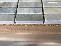 Natuursteen marmer wit/grijs rechthoek 1,5x5 cm mozaïektegel 150 stuks - afbeelding 6 van  7