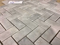 Natuursteen marmer wit/grijs visgraat mozaïektegel 31.5x30 cm 20 stuks - afbeelding 3 van  7