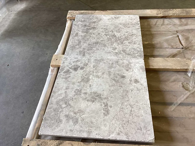 Natuursteen marmer zilver getrommeld 40,6x40,6 cm tegel 27,7 m² - afbeelding 14 van  15
