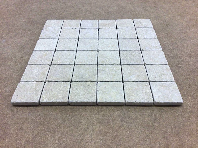 Natuursteen travertin beige mozaïektegel 30,5x30,5 cm 4,65 m² - afbeelding 3 van  3