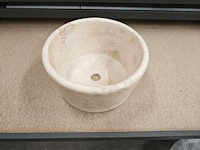 Natuursteen travertin beige waskom 40x21 cm - afbeelding 3 van  8