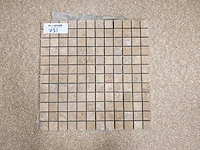Natuursteen travertin dark noce mozaïektegel 30,5x30,5 cm 59 stuks - afbeelding 1 van  7