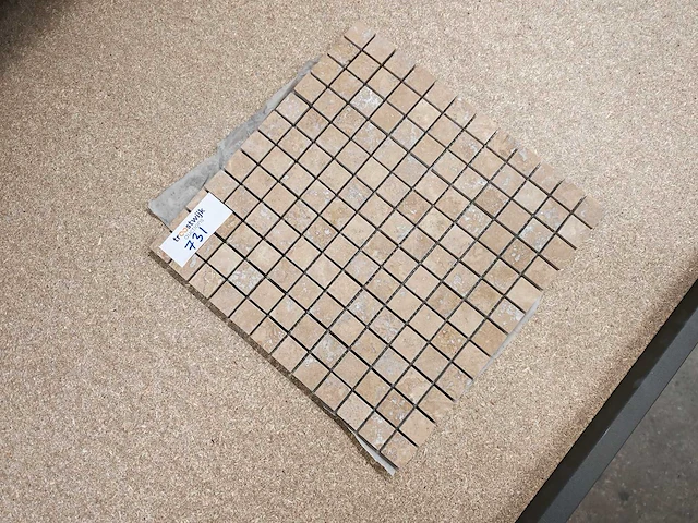 Natuursteen travertin dark noce mozaïektegel 30,5x30,5 cm 59 stuks - afbeelding 2 van  7